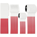 Ljojo 24-Piece Black Stainless Steel Cutlery Set Flatware Tableware Silverware Kit