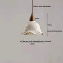 Ljojo LED Pendant Lights Modern Style Cement Wood Hanging Lamp