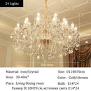 Modern Luxury Gold Chrome Clear K9 Crystal Chandeliers by Ljojo - Elegant Island Lighting Fixture