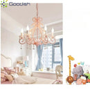 Ljojo Pink Lantern Luxury LED Pendant Light Chandelier for Living Room Home Decoration
