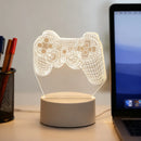 LED Game Controller Desk Lamp Bedlight | 3D Acrylic Game Room Night Light by Ljojo