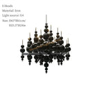 Ljojo Luxury Metal Chandelier Pendant Lamp, Modern Art Deco Ceiling Light Fixture