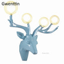 Ljojo LED Deer Antlers Wall Sconce for Home Decor and Mirror Lights