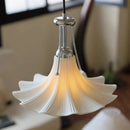 French Antique Style Ceramic Flower Pendant Lamp Bedroom Bedside Hanging Line Light by Ljojo