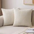 Boho Striped Corduroy Farmhouse Pillow Covers, Soft & Fluffy - Ljojo Brand