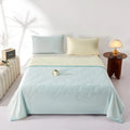 Ljojo Macaron Double Color Summer Quilt with Wavy Pattern