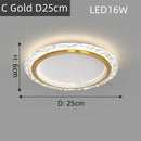 Ljojo LED Round Gold Ceiling Light - Modern Luxe Nordic Style