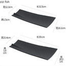 Ljojo Matte Ceramic Sushi Plate Long Strip Fish Dish Molecular Cuisine Tableware