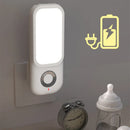 LED Induction Night Light Intelligent Wireless Charging Plug-In Bedroom Night Light With Flashlight by Ljojo