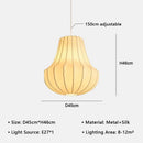 Ljojo Japanese Wabi-Sabi Designer Silk Pendant Light for Living Bedroom Bar Decoration