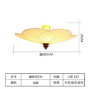 French Medieval Plum Blossom Ceiling Lamp LED E27 Solid Wood Lights for Bedroom Living Room by Ljojo