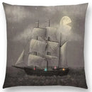 Cute Ghost Sailboat Whale Diver Cushion Cover by Ljojo