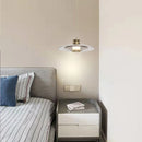LED Wall Lamp Modern Round Gray Amber Glass Sconce Foyer Bedroom Aisle Decoration Ljojo
