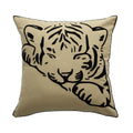 Embroidered Animal Cushion Cover 45x45cm by Ljojo - Puppy Horse Panda Bunny Zebra
