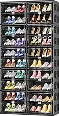 Ljojo™ 10-Tier Foldable Shoe Rack Organizer, Large Collapsible Storage Cabinet