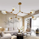 Nordic Arts Glass Chandeliers for Living Room - Amber LED Pendant Lights by Ljojo