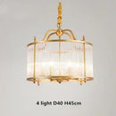 Ljojo Luxury Glass Chandelier: Modern Golden Copper Ceiling Pendant Light Fixture LED Lamp