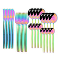 Ljojo 32-Piece Stainless Steel Cutlery Set for Dining Table, Silverware Gift