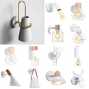 Ljojo Loft Industrial Bedside LED Wall Lights Iron Lampshade Sconce