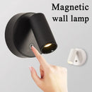 Ljojo LED Wall Light with Remote Control - Rotatable Magnetic Lamp for Bedroom and Living Room