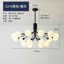 Ljojo Hanging Glass Pendant Light Magic Beans Chandelier for Bedroom Living Dining Room
