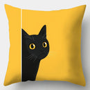 Ljojo Little Black Cat Pillowcase Set, 17.7" Sofa Pillowcase, Home Decor, Single-sided Print