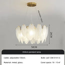 Ljojo Luxury Feather Crystal Chandelier - Cream Style Main Bedroom Lighting