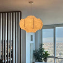 Italian Retro Wabi Sabi LED Pendant Light Hand Knitted Silk Fabric Chandelier by Ljojo