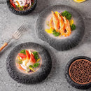 Ljojo Meteorite Texture Dining Plate Set for Sushi, BBQ, Japanese Cuisine & Desserts