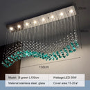 Modern Green Stone Glass LED Pendant Lights - Ljojo Chandeliers for Living Room Villa Hotel Decor