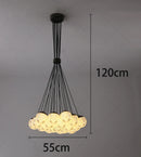 Modern Glass Ball LED Pendant Light for Living Dining Room Kitchen by Ljojo