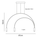 Ljojo Kitchen Island Suspension Arc Pendant Light LED Chandelier Stylish Hanging Lamp