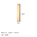 High-End Full-Copper Marble Wall Lamp for Living Room by Ljojo