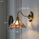 Brass Wall Lamp Retro Living Room Decor Glass Shade Study Lighting by Ljojo