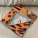 Ljojo 4-Layer Cotton Gauze Fringed Blanket for Spring & Summer