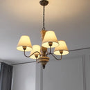 Ljojo Mid-Century Style Woodwork Chandelier for Study, Bedroom, Living Room
