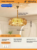 Ljojo Murano Glass Chandelier Retro Dimmable Pendant Light for Living Room Dining Room