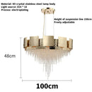 Italian K9 Crystal Pendant Lights Luxury Gold Chandelier for Bedroom Living Dining Room - Ljojo