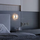 Ljojo Modern Crystal Bedside Lamp LED Sconce for Bedroom Living Room Italian Minimalist Art Style