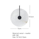 Ljojo Marble Wall Lights Copper Finish E14 Bulb Sconce 110-240V