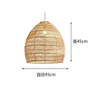 Rattan LED Pendant Lights Vintage Chandeliers - Island Handmade Woven Design