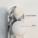 Ljojo Marble LED Wall Light Brass Glass Bedroom Sconce Stairs Lamp Hotel Shop Decoration