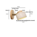 Ljojo LED Wall Lamp Sconce Rotate Iron Canopy Stone Bathroom Mirror Light