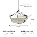 American Retro Wabi Sabi Fabric Pendant Lights by Ljojo | Elegant Dining Room Lighting Fixture