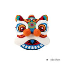 Ljojo 3D Lion Embroidery Velvet Tufted Cushion Pillow for Sofa, Home Decor
