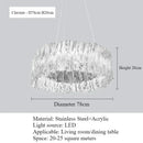 Ljojo High-end Accordion LED Pendant Lights for Living Room Chandelier - Italy Restaurant Design