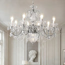French Chandelier Europe Villa Candle E14 Pendant Light Luxury Chrome for Ljojo
