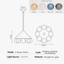 Ljojo Modern Italian Bubble Glass Chandelier LED Pendant Light for Living Bedroom