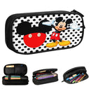 Ljojo Mickey Mouse Minnie Pencil Case - Big Capacity Zipper Pouch for Students
