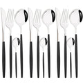 Ljojo 12-Piece Pink Gold Stainless Steel Cutlery Set